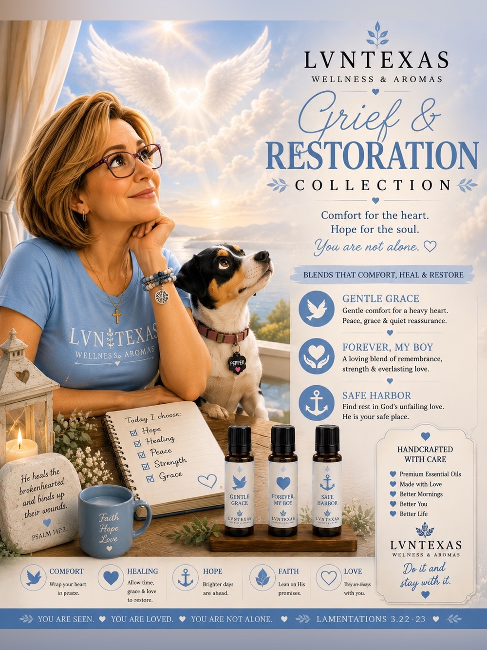 Grief & Restoration Essential Oil Collection - Hope & Healing Roller Blends